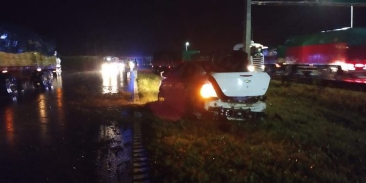 Arocena: Accidente de tránsito en Autopista, mano Rosario-Santa Fe con lesionado