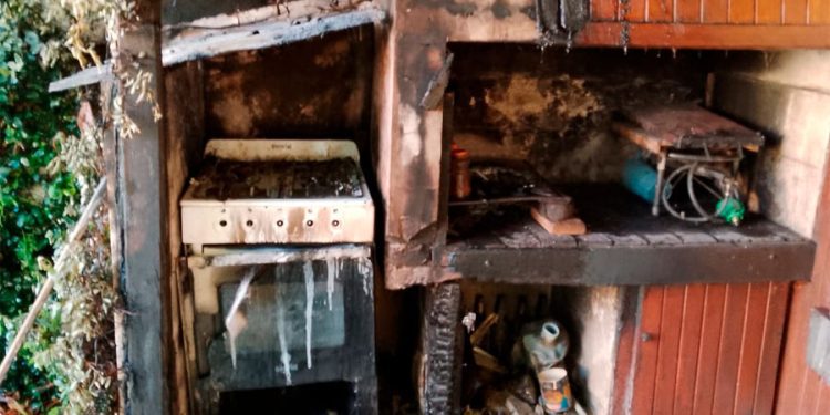 Incendio en un domicilio particular de la ciudad