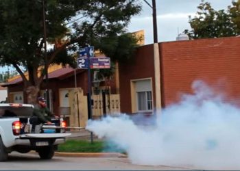Las Rosas: fumigación contra el mosquito del dengue