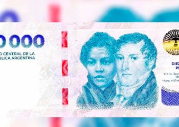 Ya comienzó a circular el billete de 10.000