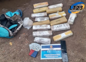 Dos hombres fueron detenidos en un control con 16kg de droga en Granadero Baigorria.