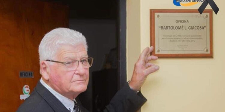 Falleció Bartolomé Luis Giacosa, ex presidente comunal de Gessler durante 30 años ininterrumpidos.