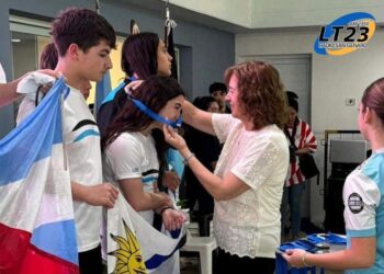 Totoras: Primer día en el torneo de promesas del cono sur de natación en Unión