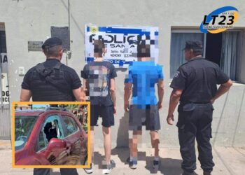 Gálvez: Dos jóvenes aprehendidos por ocasionar daños con pistolas de aire comprimido.