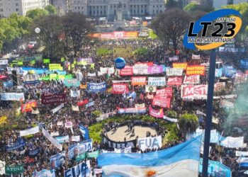 Marcha Federal Universitaria contra el veto a la Ley de Financiamiento, anunciado por Javier Milei