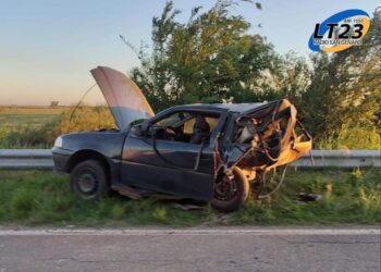 Accidente en ruta 65, en el puente entre Bouquet y Saira