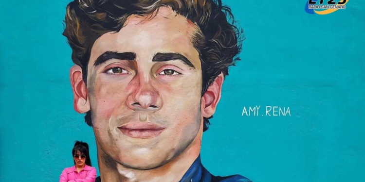 Colapinto ya tiene su mural en las calles de Luján