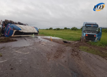 Accidente de tránsito a la altura del Km 343 de la Ruta Nacional N° 34, jurisdicción de Arrufó.