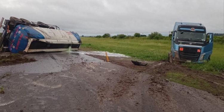 Accidente de tránsito a la altura del Km 343 de la Ruta Nacional N° 34, jurisdicción de Arrufó.
