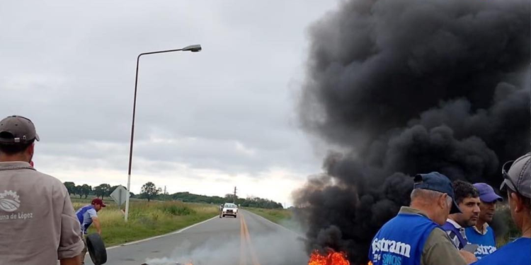 El comunicado de prensa de SOEM por paro y corte de ruta en Lopez