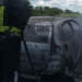 ARDIÓ UN AUTO EN AUTOPISTA A LA ALTURA DE OLIVEROS