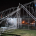 Tinglado del club Huracán de Las Varillas y los destrozos por la tormenta