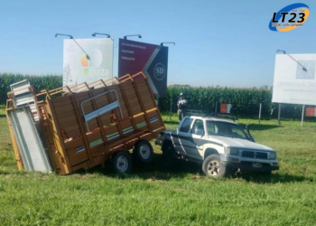 Gálvez: despiste a la entrada por ruta 80. Sin lesionados.