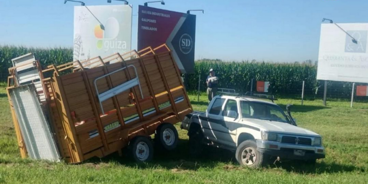 Gálvez: despiste a la entrada por ruta 80. Sin lesionados.