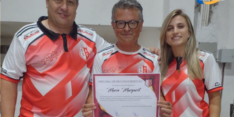 El Club Atlético San Genaro reconoció a Mario Margarit Colman por su trayectoria en Atle una Pasión