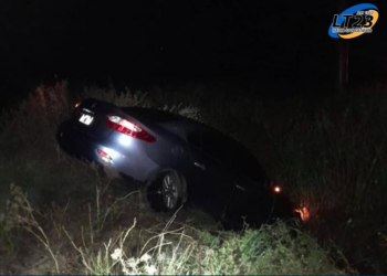 Despiste y vuelco anoche en la RP28S acceso a Montes de Oca. Sin Lesionados.
