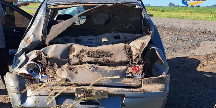 SAN GENARO: VUELCO EN SOLITARIO DE UN CONDUCTOR. LESIONES PARA EL CONDUCTOR