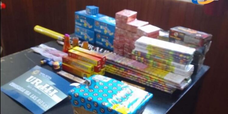 Las Rosas: Decomisan Pirotecnia Ilegal en Operativo Conjunto entre el Juzgado de Faltas y la Policía Local