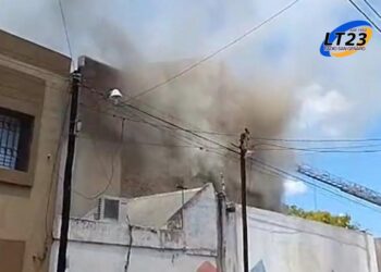 Cañada De Gómez: Importante incendio esta tarde en una institución Cañadense.