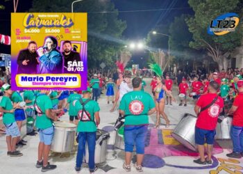 SE VIENE SEGUNDA NOCHE DE LOS CARNAVALES CATERETÉ CON EL SHOW  DE MARIO PEREYRA Y SIEMPRE VERDE