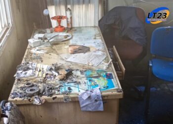 SAN GENARO: INCENDIO EN LA OFICINA DE LA COOPERATIVA 19 DE SETIEMBRE EN LA PLANTA DE AGUA POTABLE