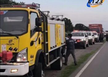 Unos 40 bomberos voluntarios de Santa Fe combaten los incendios en Neuquén
