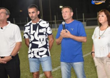 Las Parejas: inauguración de la nueva iluminación LED en el Estadio Roberto «Pato» Abbondanzieri de Argentino