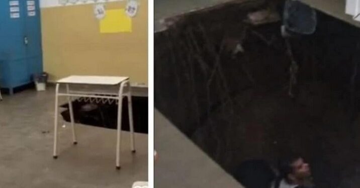 Sunchales: COLAPSO EN UNA ESCUELA. SE HUNDIÓ EL PISO DE UN AULA Y HAY HERIDOS