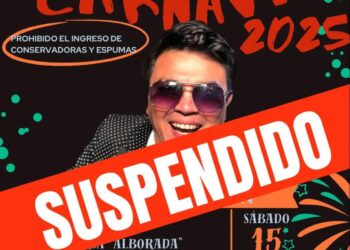 Centeno los carnavales quedan suspendidos debido a las condiciones climáticas desfavorables.