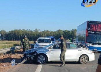 Una familia de Rafaela despistó en la RN 34 y provocó un corte parcial de tránsito