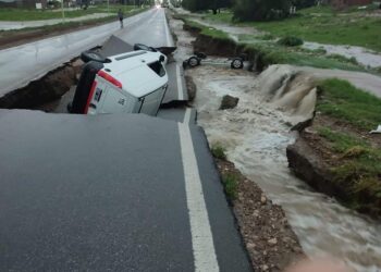 Bahia Blanca imágenes por el temporal