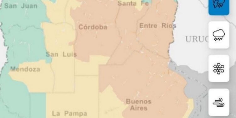 ATENCIÓN ALERTA POR TORMENTAS SEVERAS PARA LA REGIÓN