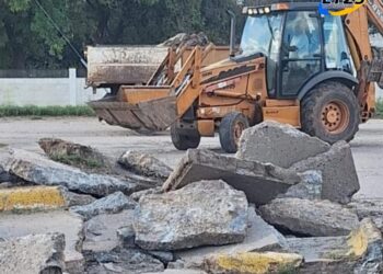 Centeno: COMENZARON LA REPAVIMENTACIÓN DEL ACCESO PRINCIPAL A LA LOCALIDAD