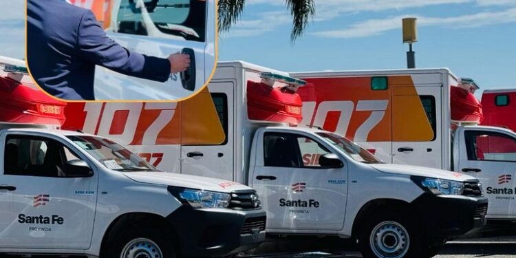 El senador Leonardo Diana acompañó el anuncio de la compra de 174 nuevos móviles para fortalecer la salud pública.