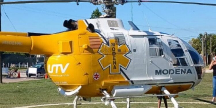 San Genaro: TRASLADARON EN HELICÓPTERO UTV A UNA PERSONA AGREDIDA EN GRAVE ESTADO