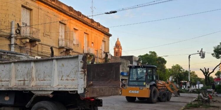 Comenzó la obra de Remodelación del Área Central de Gálvez