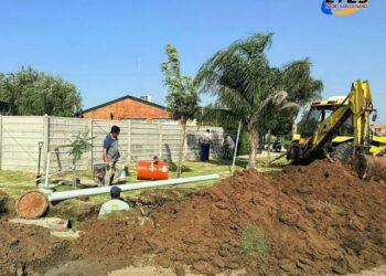 San Genaro Nueva cuadra de cloacas, en calle Pueyrredón entre Rivadavia y 1° de mayo