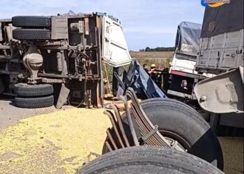 Totoras Fuerte accidente entre dos camiones en Ruta 91: hay personas heridas