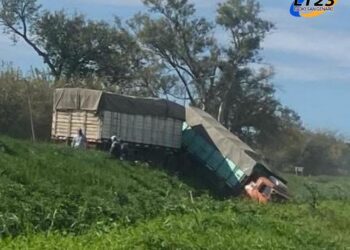 CAÑADA DE GÓMEZ: Accidente en Ruta 9 pasando Bv. Marconi.