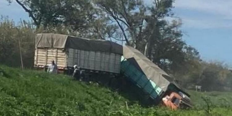CAÑADA DE GÓMEZ: Accidente en Ruta 9 pasando Bv. Marconi.