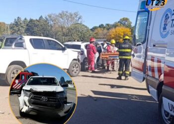 Totoras Accidente en ruta 34: Cuatro personas resultaron heridas tras un choque lateral