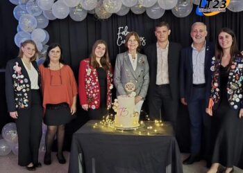 El Rotary Club Gálvez celebró con la comunidad su 75º aniversario, llevando adelante una cena show en el Ceci BBC.