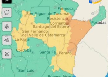 El Servicio Meteorológico Nacional (SMN) emitió un alerta amarillo por tormentas fuertes para este jueves en parte de la región