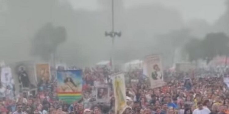 Con una intensa niebla, comenzó la celebración de la Virgen de Guadalupe