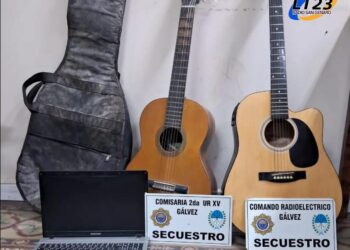 Galvez UN DETENIDO POR ROBO DE GUITARRAS Y COMPUTADORAS