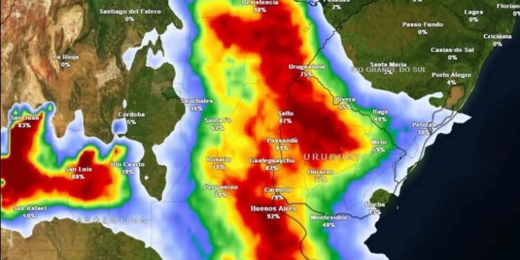 ALERTA POR TORMENTAS FUERTES EN BUENOS AIRES Y SANTA FE, QUE ANTECEDERÁN LA LLEGADA DEL FRÍO POLAR A ARGENTINA