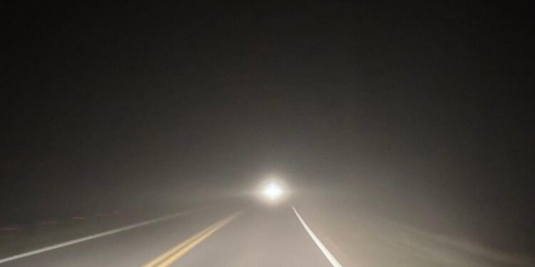 Intensa nieblas en rutas de las regiones Centro y Sur.