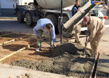 Coronda Avanza la obra de refuncionalización de Calle San Martín.