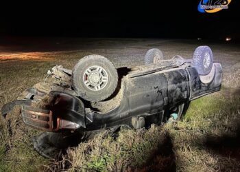 San Genaro: VUELCO EN RUTA 34 DE UNA CAMIONETA ESTA MADRUGADA