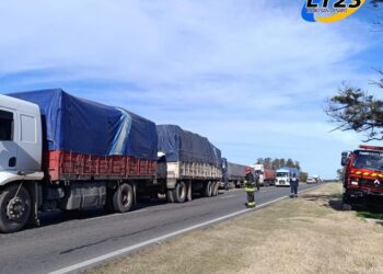 RN178: Despistó un camión. Hay demoras en cercanías a la ciudad de Las Rosas